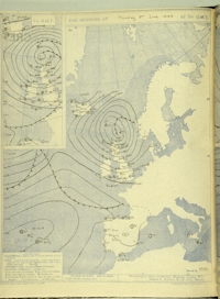 ​​​​Carte britannique pour le 5 juin 1944