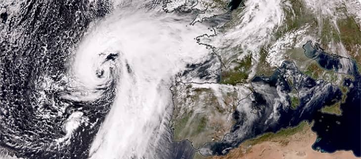 Image satellite d'une perturbation - Météo-France