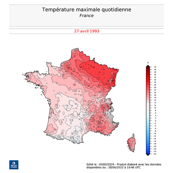 Température maximale quotidienne Lille