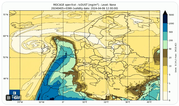 Poussières désertiques