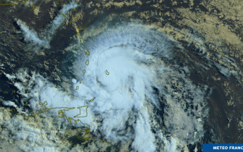 Le cyclone Elsa avant son passage sur l'arc antillais vendredi