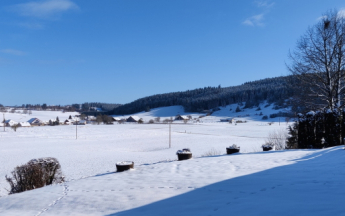 Le village de La Chaux (25)  sous la neige ce matin.http://admin-internet-aa.meteofrance.com/node/574574/edit