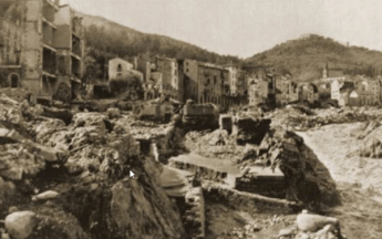 Amélie_les-Bains lors de l'aiguat de 1940