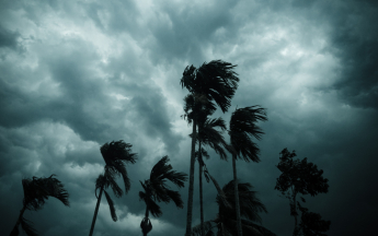 Ciel de cyclone au dessus de l'océan Indien