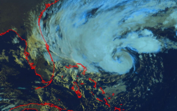 Image satellite de Nicole le 8 novembre 2022 à 22 UTC.