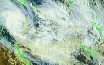 Niran au large de l'Australie le 4 mars 2021 à 17 h (heure de Nouvelle-Calédonie)