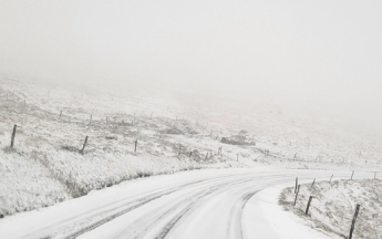Premières neiges à La Bresse (Vosges) le 24 octobre 2025.