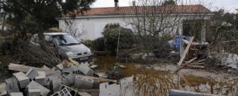 Conséquences de la tempête Xynthia à La Faute sur Mer en Vendée le 4 mars 2010