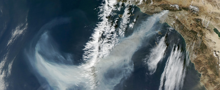 Image du satellite Aqua le 9 janvier 2025.