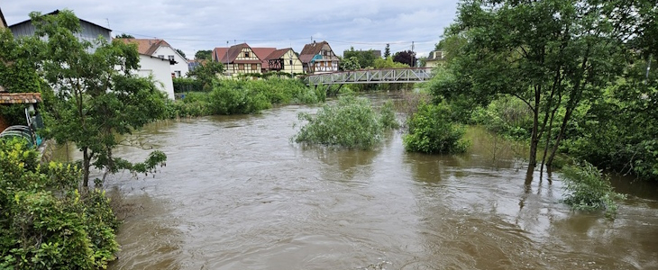 Crue de la Zorn (67) © Infoclimat / stormtracker.67