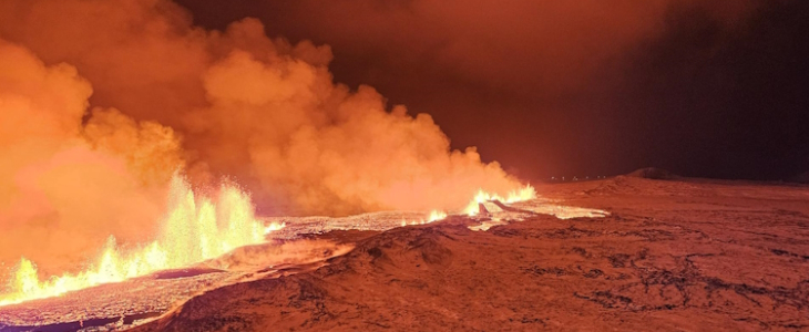 Éruption volcanique en Islande.