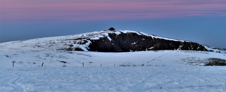 Le sommet du Hohneck (1363 m) dans les Vosges enneigé le mercredi 15 février.