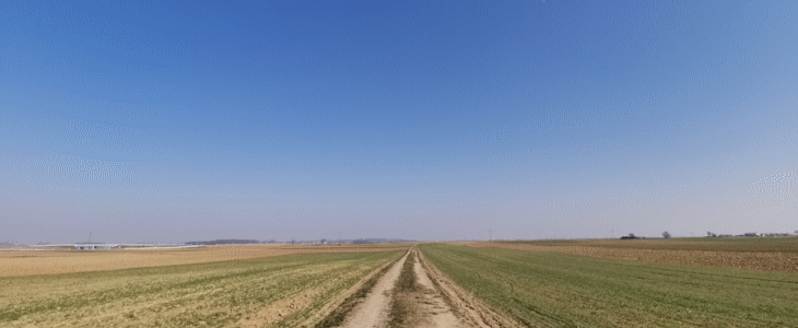 Grand ciel bleu hier en Alsace.