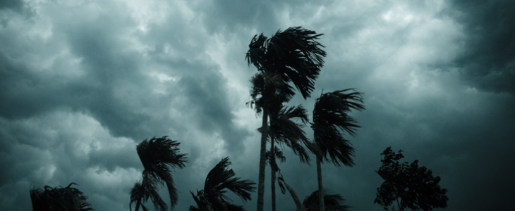 Ciel de cyclone au dessus de l'océan Indien