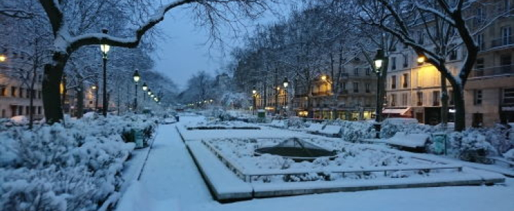 Paris se réveille sous la neige le 7 février 2018