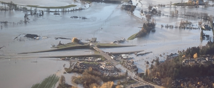 Importantes inondations en Colombie Britannique (Canada).