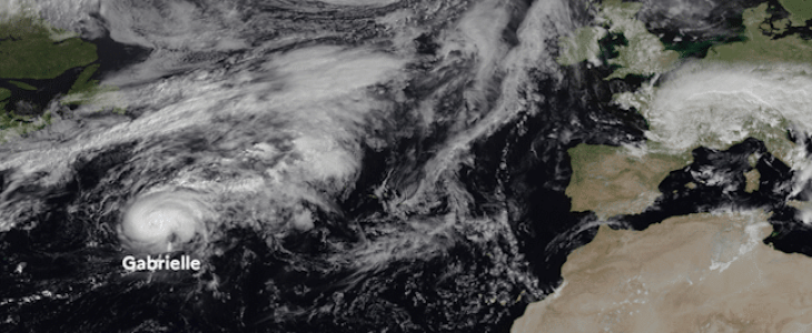 L'ouragan Gabrielle se dirige vers les Açores. Il ne devrait pas avoir d'impact sur la France
