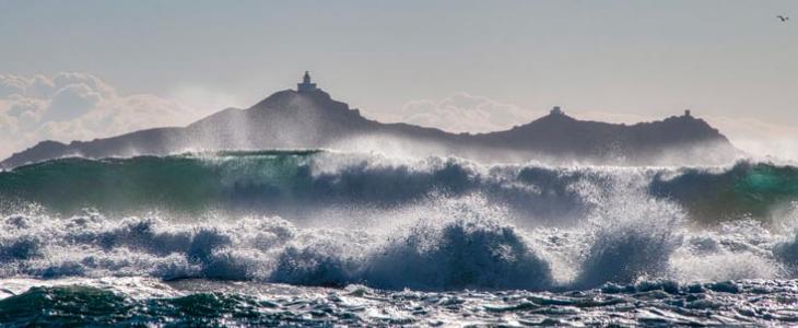 Tempête en Corse - îles Sanguinaires