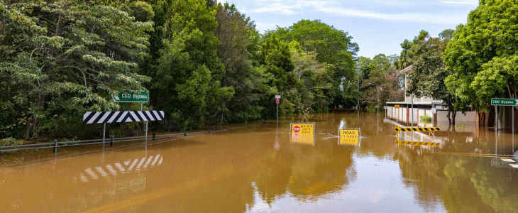 Inondations en Nouvelle-Galles du Sud, Australie.