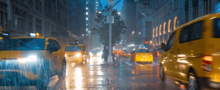 Image d'illustration. Fortes pluies à New York.