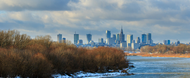 Il a fait très froid à Varsovie (Pologne) 