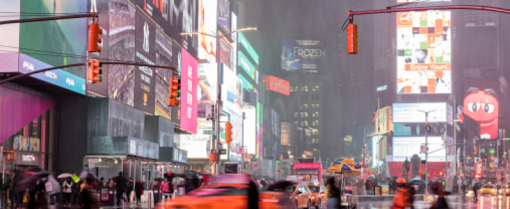 Fortes pluies sur New York City.