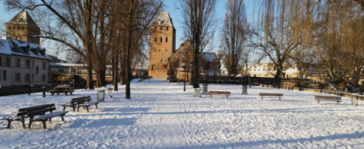 Neige et froid à Strasbourg