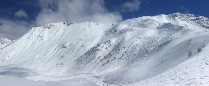 Déclenchement d'avalanche au Sauze (04) © Nicolas Braud, Le Sauze
