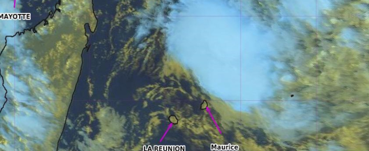 Image satellite d'ELEANOR le 21 février 2024 à 1330 UTC (14h30 heure de Paris, 17h30 heure de La Réunion).