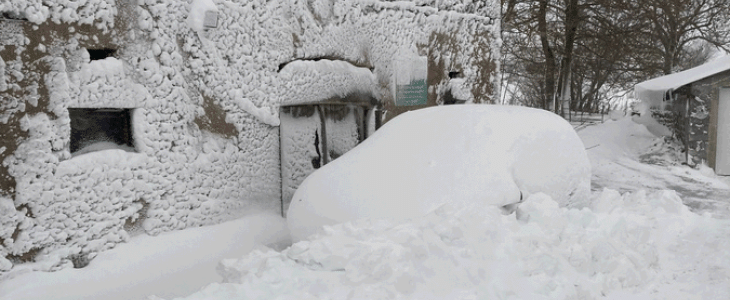 Neige à Vernines (63) le lundi 28 décembre 2020