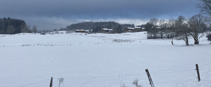 Neige sur la Lozère mercredi matin.