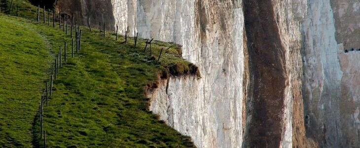 Le recul de la falaise.
