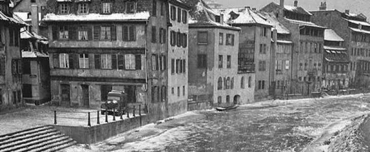 La Petite France à Strasbourg en hiver 1956.