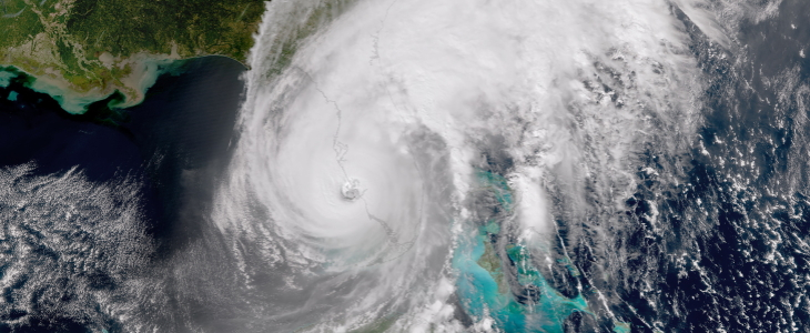 L'ouragan Ian au moment où il a touché la Floride.