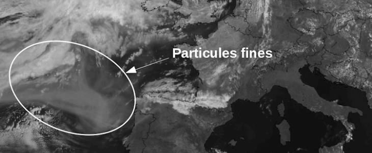 Image satellitaire canal visible le 26/06/2023 à 10h UTC.