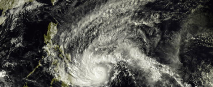 Image du satellite HIMAWARI8 le 14 décembre avant l'arrivée de Rai sur les Philippines..