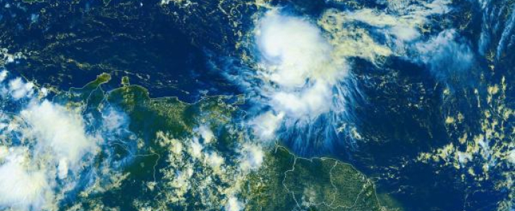 Image satellitaire du satellite GOES16 le 20 octobre 2023 à 1430 UTC.