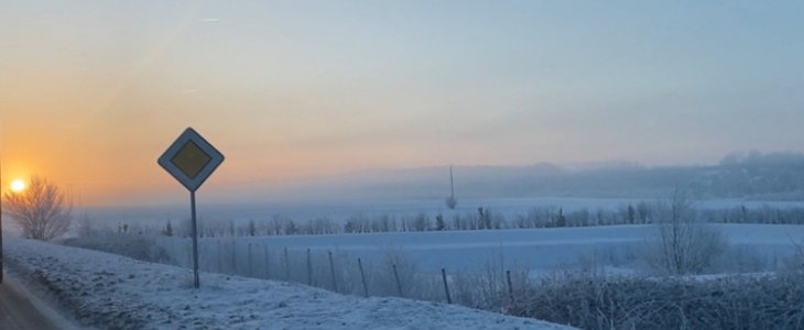 Une fin de nuit bien froide dans la région d'Arras ce vendredi.