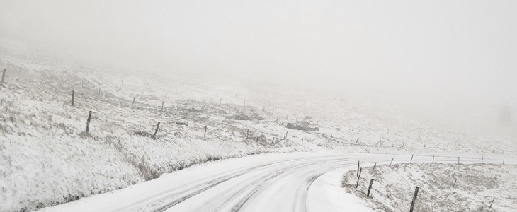 Premières neiges à La Bresse (Vosges) le 24 octobre 2025.