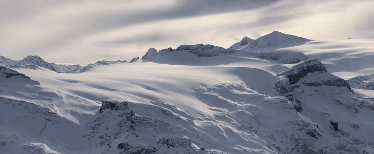 Vue sur le glacier de la Vanoise depuis le col de Tougne (73)