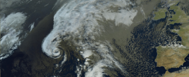 Wanda vue du satellite GOES-16 au milieu de l'Atlantique ce 4 novembre.