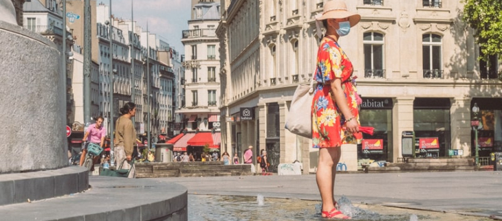 Canicule cet été sur la France, ici à Paris