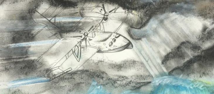 L'hydravion de Mermoz traverse le Pot-au-Noir - © Météo-France/Patrick Flécheux 