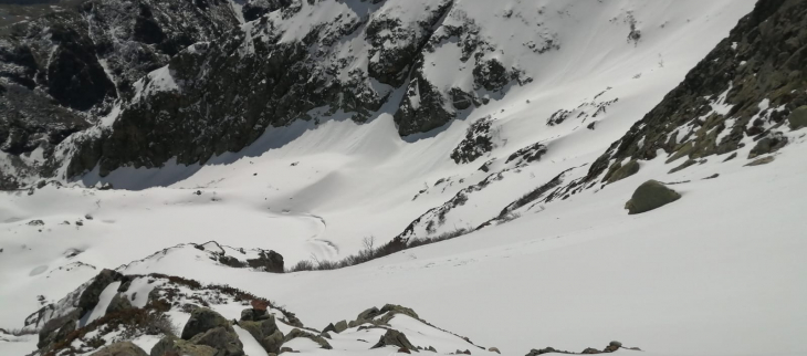 En Corse, le 27/04/2022, vers le Renoso Punta Alla Vetta (2 555 m).