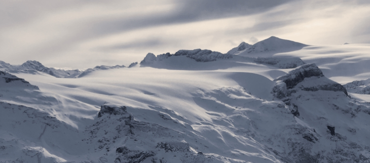 Vue sur le glacier de la Vanoise depuis le col de Tougne (73)