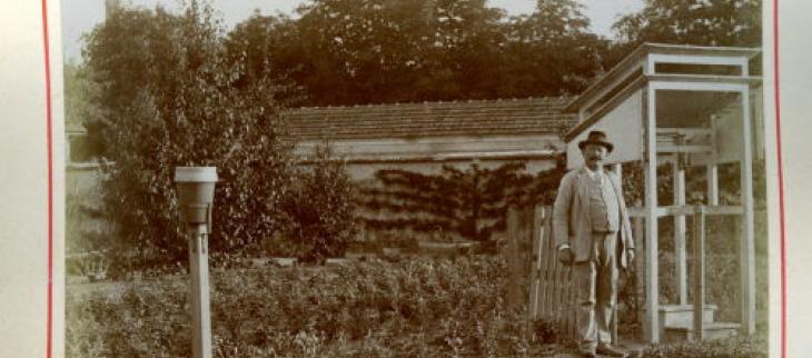 Poste météorologique, Ville Evrard (Seine et Oise) - Station météorologique établie en juillet 1896 dans le potager de l'asile départemental d'aliénés. Crédits " Météo-France "