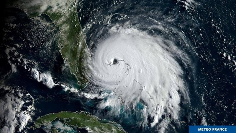 L'ouragan Dorian de catégorie 5 vu du satellite GOES16 le 2 septembre 2019. © Météo-France.