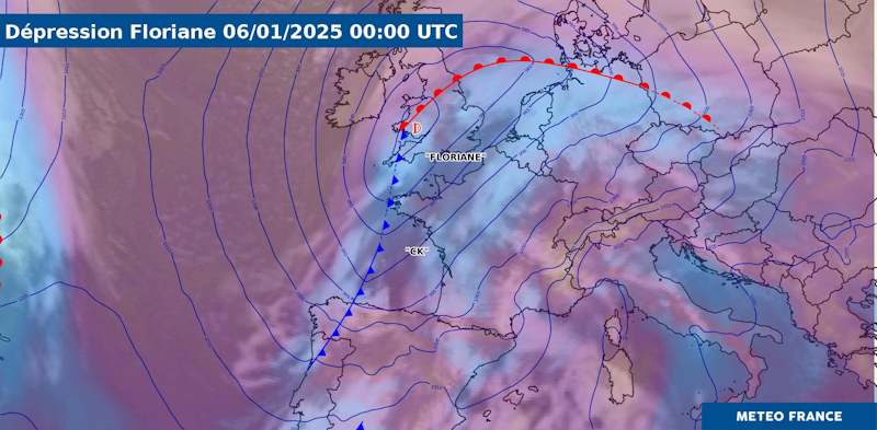 Dépression Floriane © Météo-France