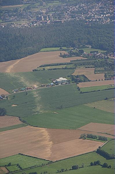 Trace au sol de la tornade d’Haumont (Nord), le 3 août 2008. © Escartin Thérèse - Météo-France.