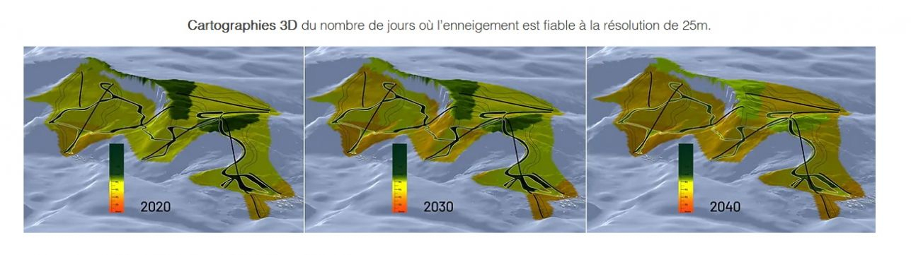 Exemple de carte sur Climsnow © Météo-France